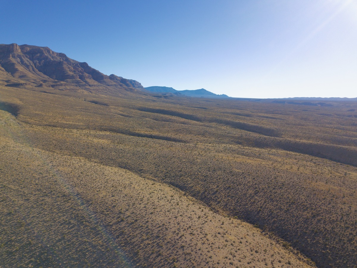 View South, from 120m above the point