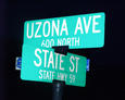 #3: The street sign for Uzona Avenue