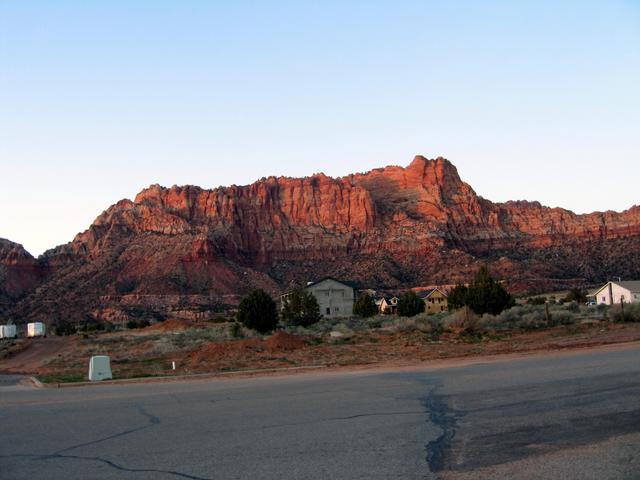 View of Vermilion Cliffs from car wash to the north of CJ's