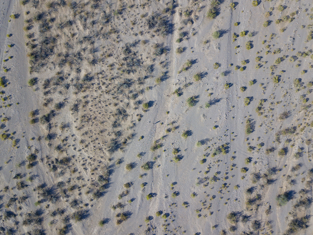 Looking down on the point from a height of 120m