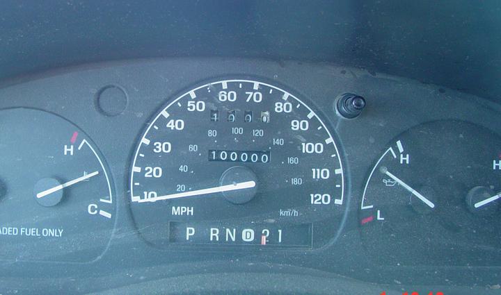The odometer in my Ranger reached 100k on the way back.