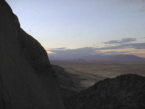 View west from Confluence, showing the San Jacinto Mountains