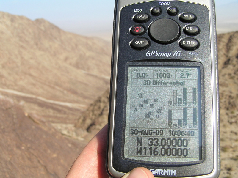 GPS reading at the confluence point.  Victory!