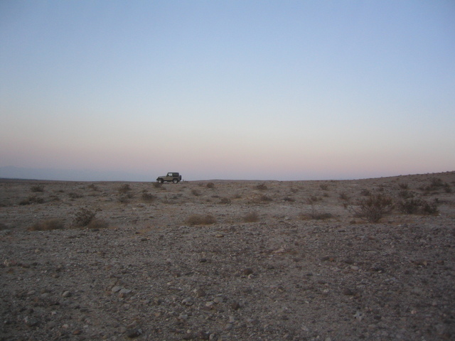 Looking north from the confluence - that's how close the jeep got