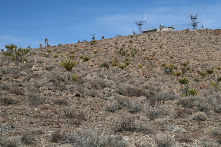 Taken during the hike back, offering a closer view of the radio towers.