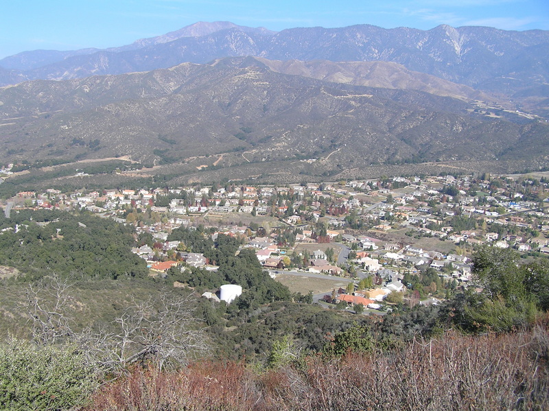 View from the ridge to the next valley to the east of the confluence.