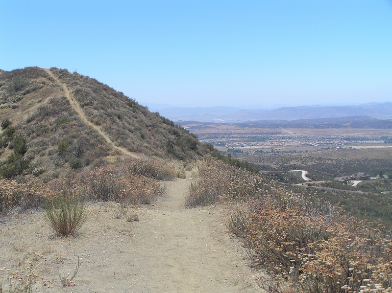 View from the top of the ridge to the east of the confluence, looking south-southwest. 