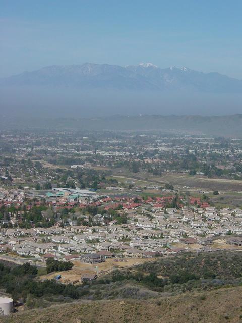 (West-North) From top of slope-Mt San Antonio & San Bernardino