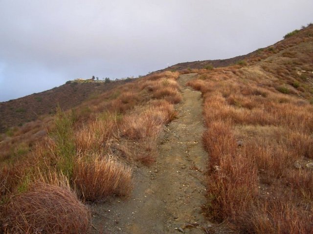 Trail atop the ridge to the west