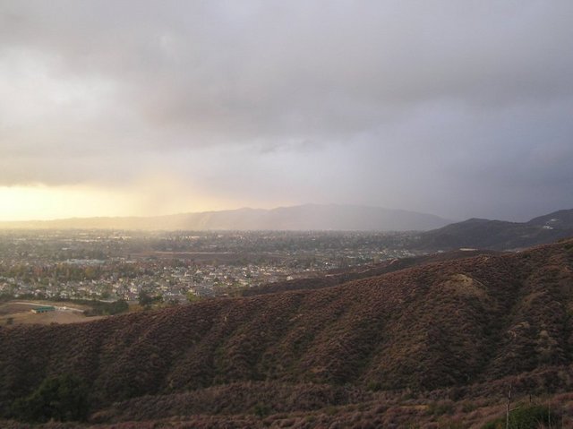 Snow squalls & setting sun