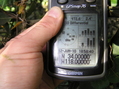 #6: GPS reading at the confluence point.