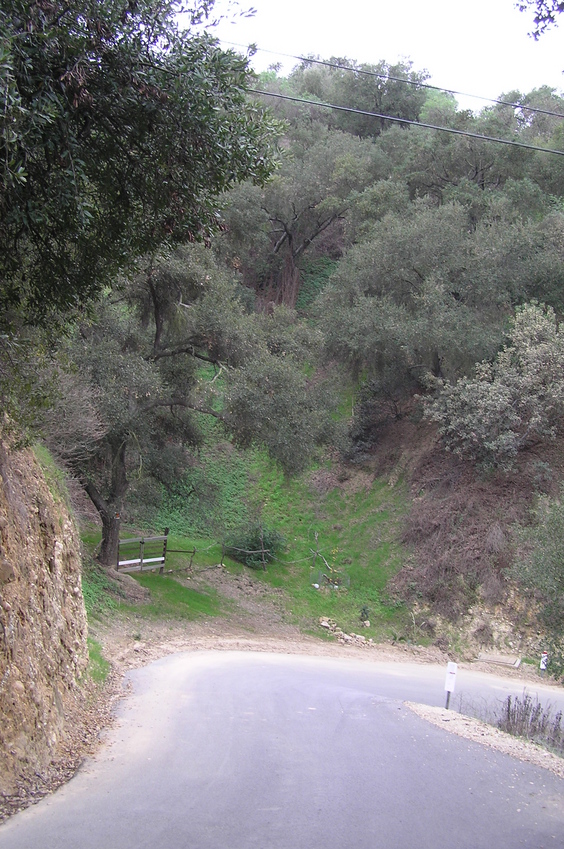 View looking west to the starting point of the 34 North 118 West scramble.