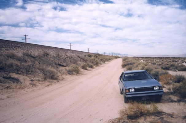 The brave Toyota parked by the road