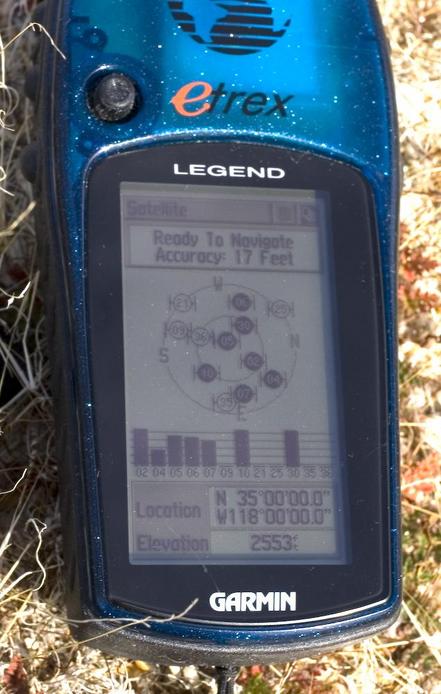 GPS on the ground showing zeroes