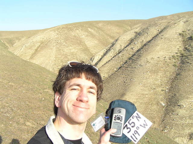 Joseph Kerski at the confluence, looking north.