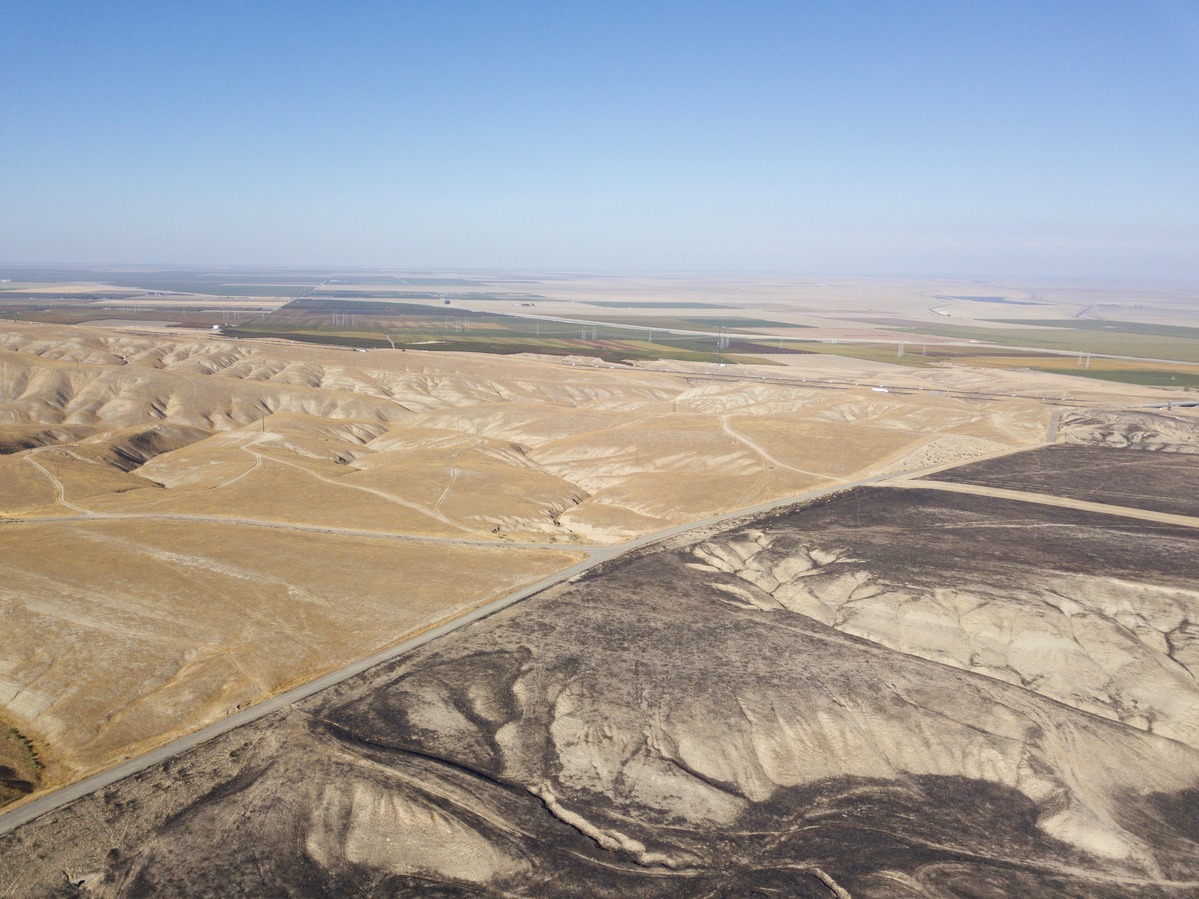 View North from 120m above the point