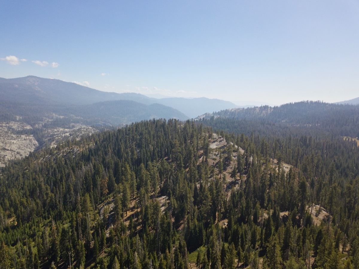 View Southwest (down the North Fork Kings River) from 120m above the point