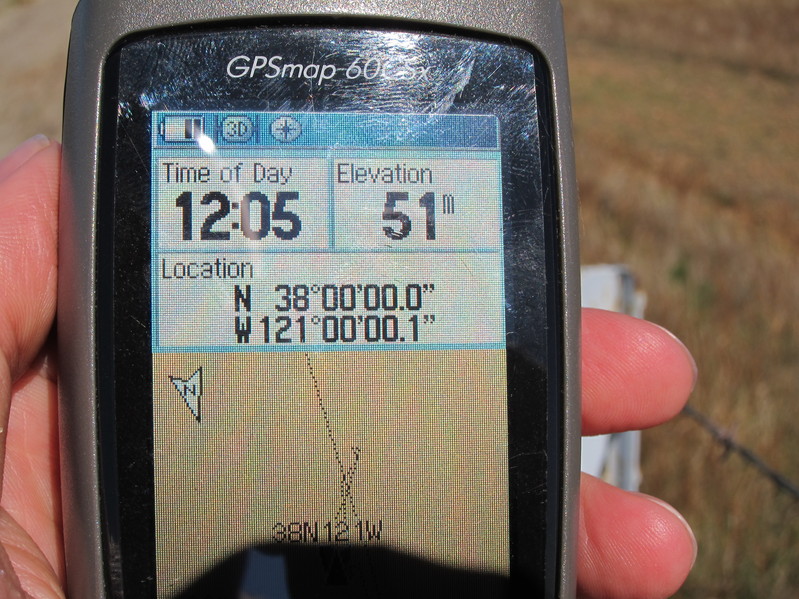 GPS, showing coordinates and altitude