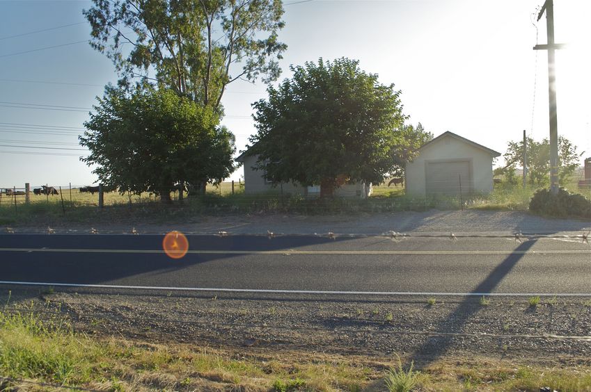 View West (into the setting sun, towards the (now unoccupied) house)