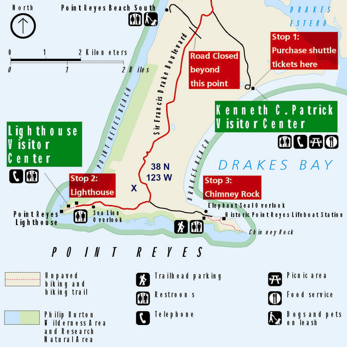 Map of the shuttle transport area