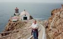 #5: Cheryl climbing the 300 steps from the lighthouse.