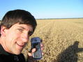 #5: Joseph Kerski standing in the field at the confluence of 39 North 122 West.