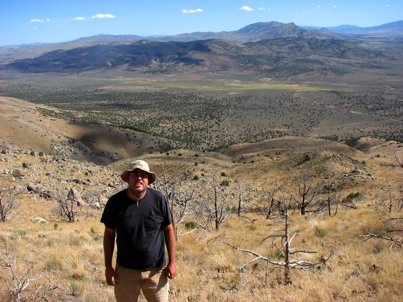 Greg in the view south to the valley below.