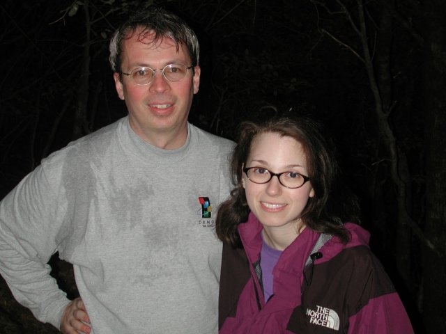 Jeff and Jules a little damp at the confluence