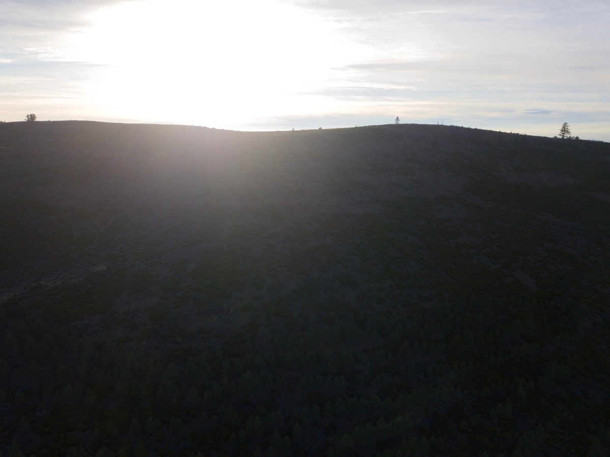 View West, from 120m above the point