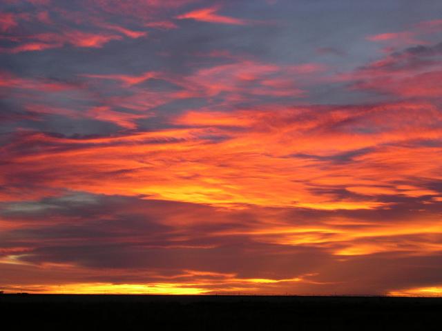 Sunset in the Texas panhandle, November 8, 2005
