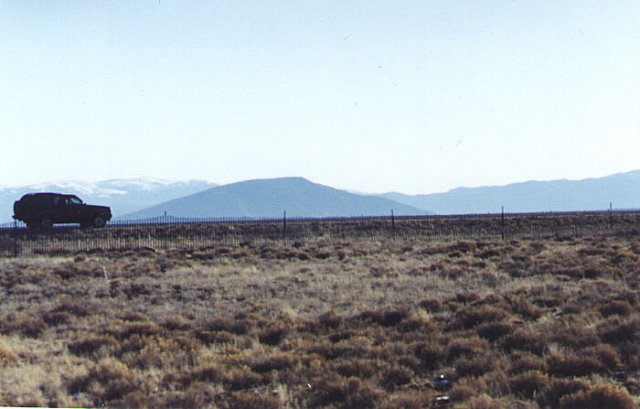 View to the east, Our car 350 ft away on US 285