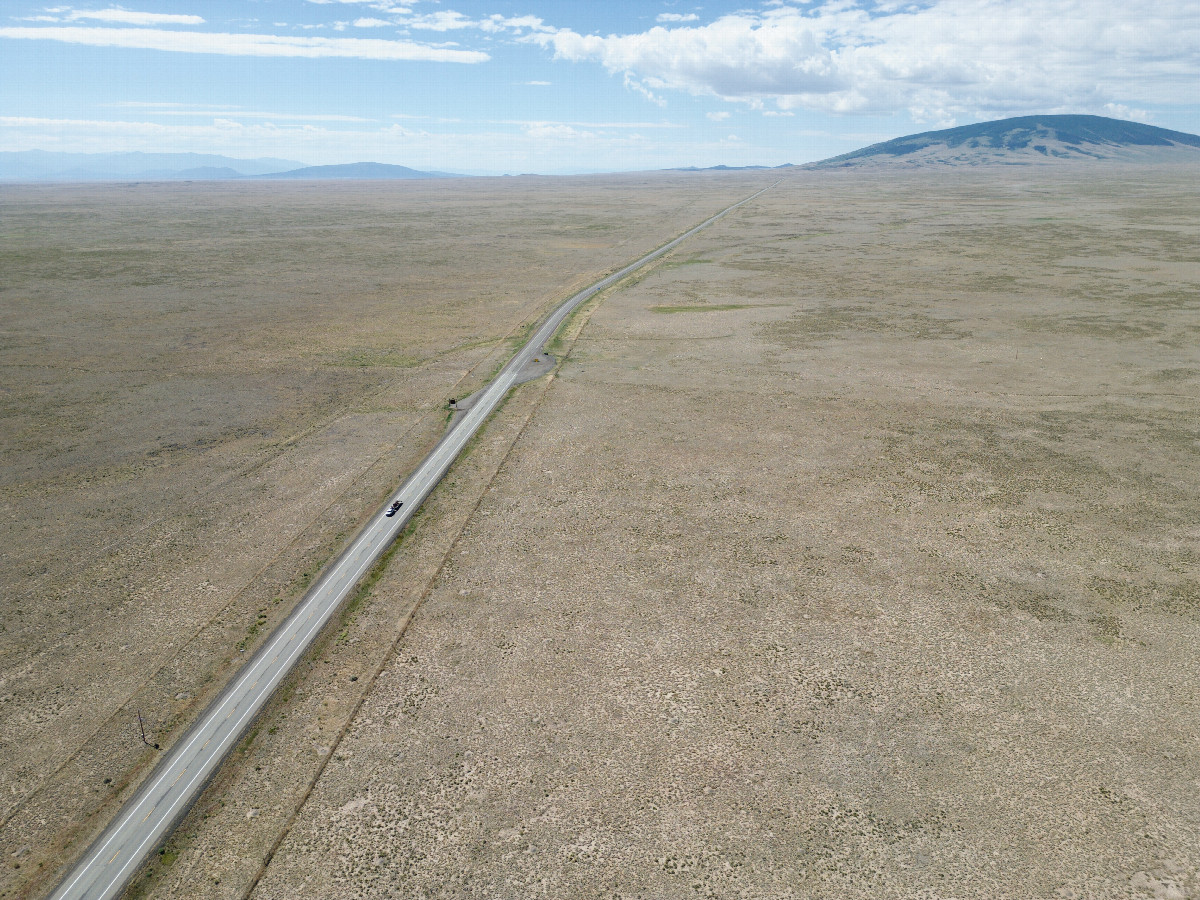 View South, from 120m above the point