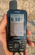 #2: My GPS receiver, 0.98 miles from the point