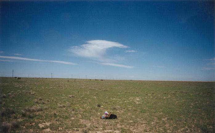 Looking west.
