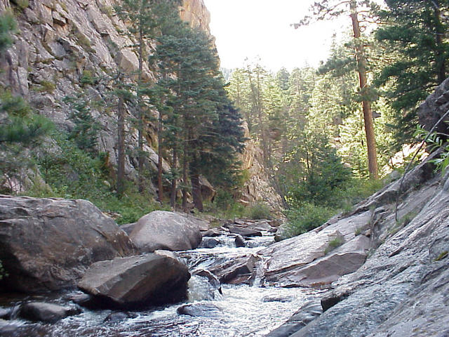 Looking upstream toward the confluence, 1/4 mile to go.