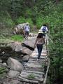 #7: Crossing the bridge at the bottom of the ravine.