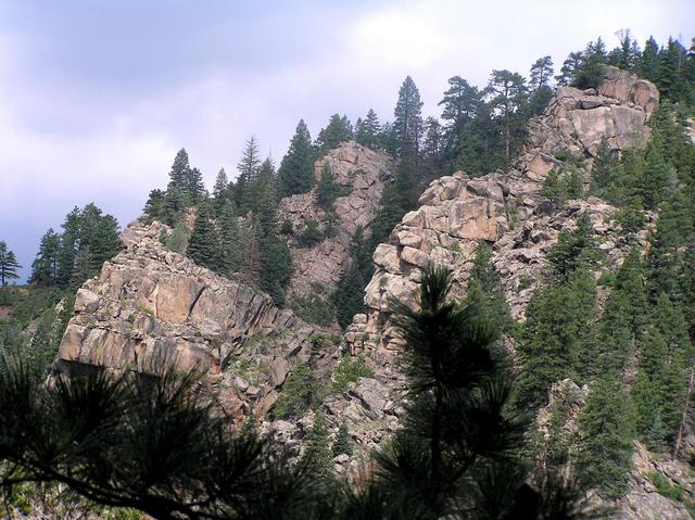 View to the north and looking up, from 38 North 105 West.