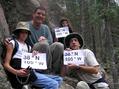 #2: The Flemings and Joseph Kerski on the steep slope at 38 North 105 West.