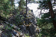 #3: A prominent rock formation on the southern edge of the canyon, about 350 feet from the point