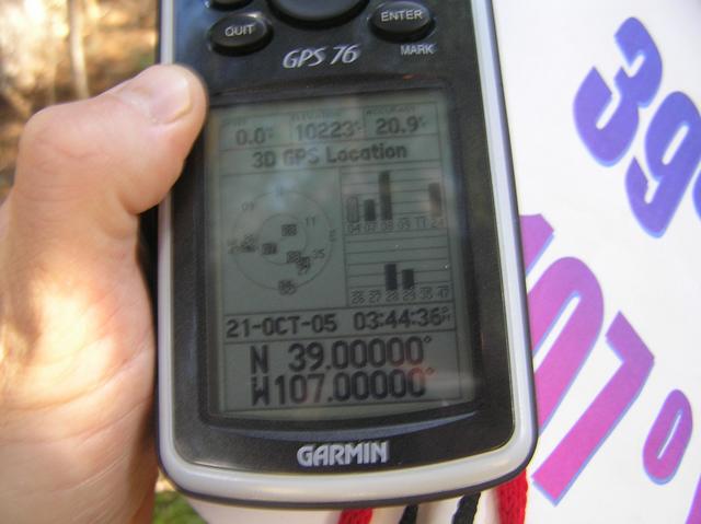 After nearly giving up, victory:  Full zeroes on the GPS unit!