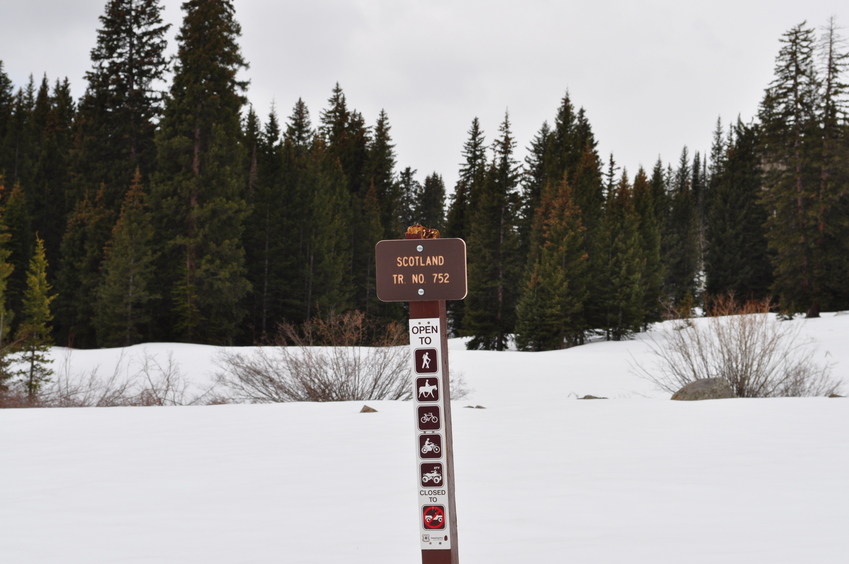 Where I started hiking: 0.57 miles from the confluence point