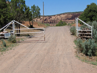 #1: Gate with No Trespassing sign