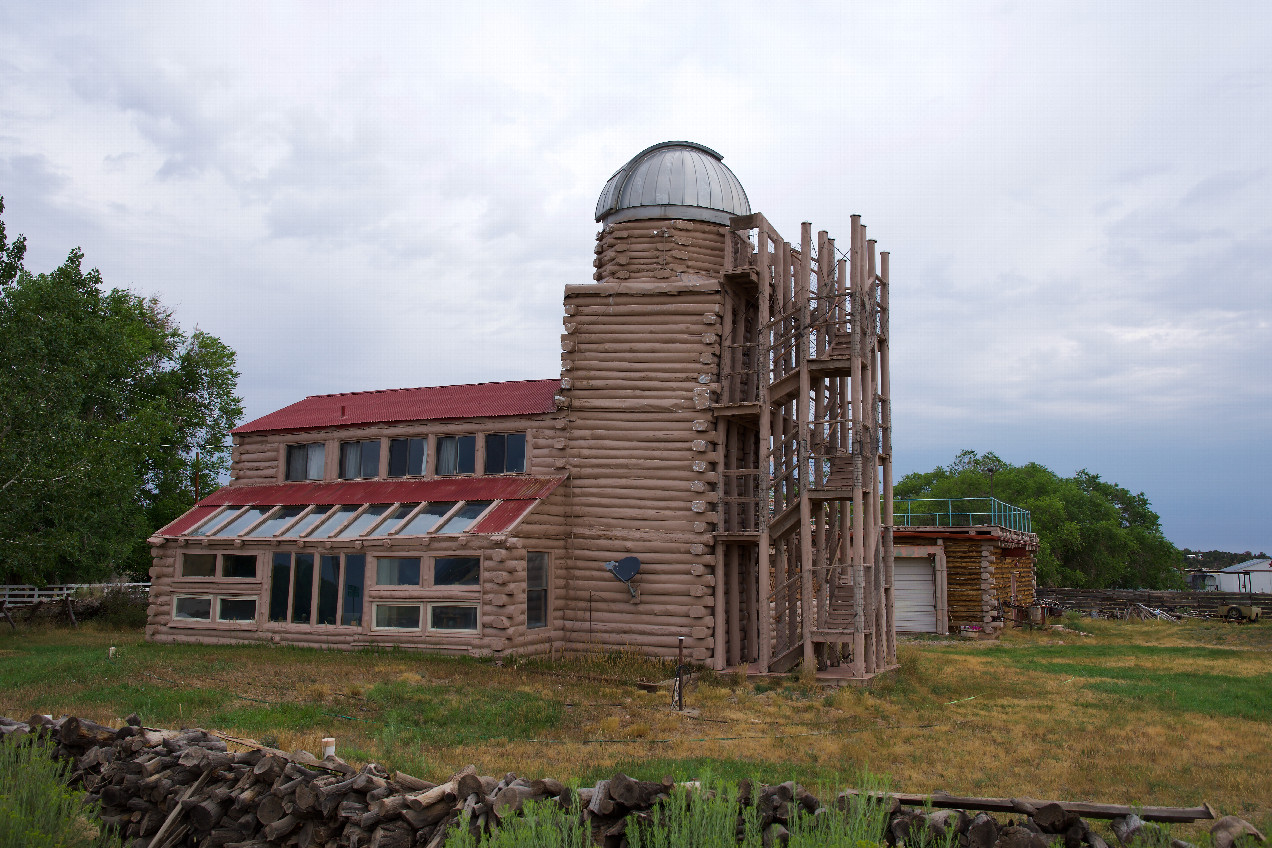 An interesting 'log cabin observatory' in the settlement of Glade Park, East of the point