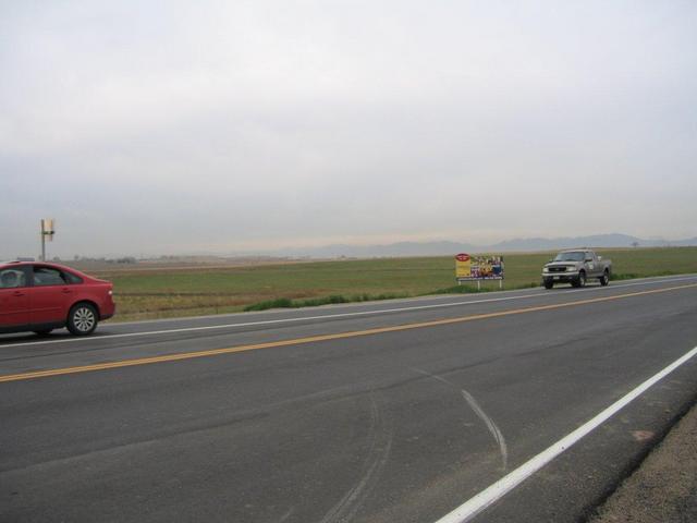 Looking S across the road to the CP