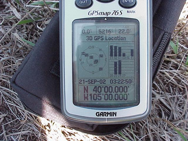 GPS coordinates indicating confluence success.