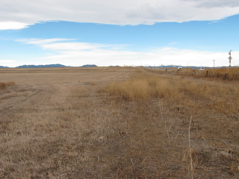 The view West with the mountains in the distance