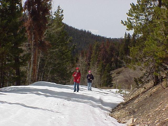 Hiking south up the road to 40 North Latitude.