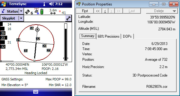 TerraSync post processed data