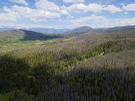 #9: View East, from 120m above the point