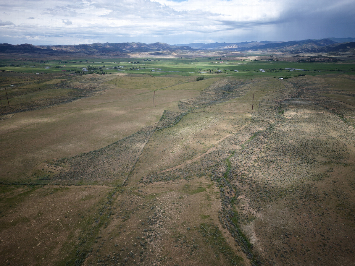 View North, from 120m above the point